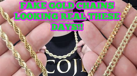 fake gold watch and chain|how to identify gold chain.